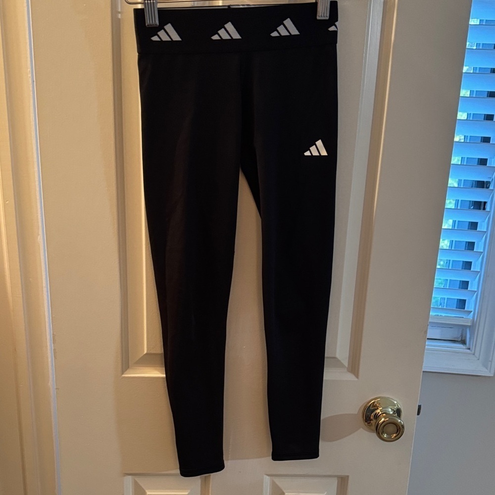 Adidas Kids Black and White Leggings